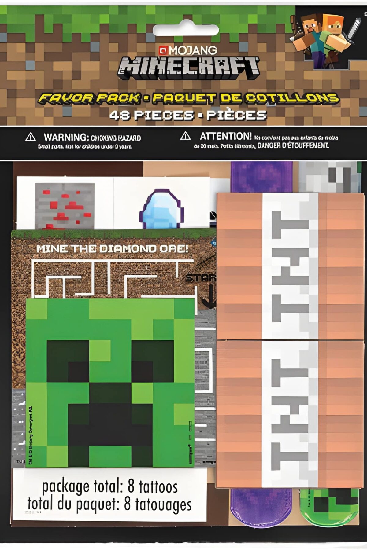 Minecraft Favor Pack 48pcs.