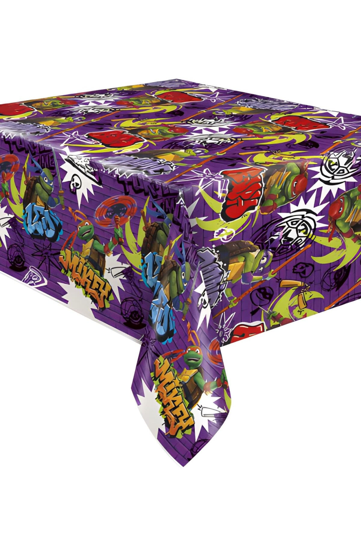 TMNT Mutant Mayhem Rectangular Plastic Table Cover 54" x 84"