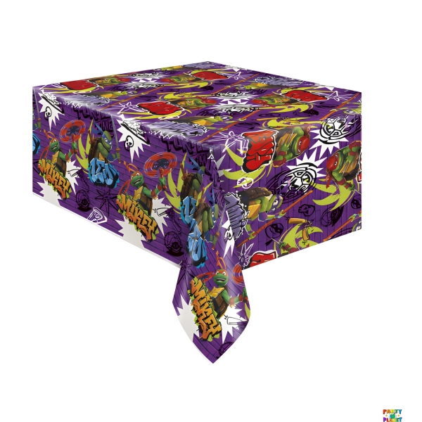 TMNT Mutant Mayhem Rectangular Plastic Table Cover 54" x 84"