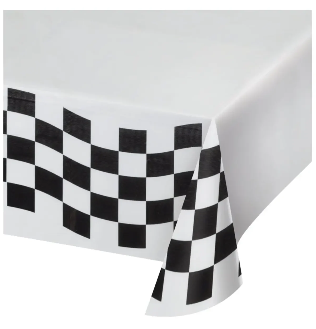 Black-White Checker Paper Table Cover