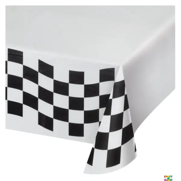 Black-White Checker Paper Table Cover