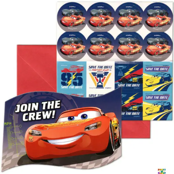 Disney Cars 3 Invitations 8ct.