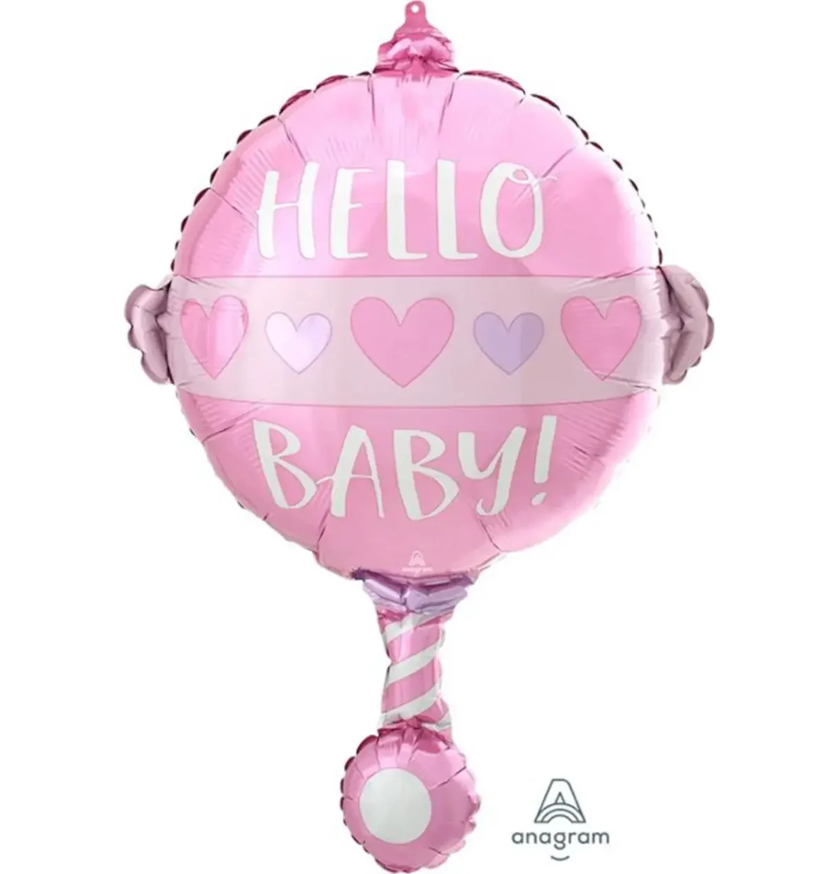 24" Baby Girl Rattle Balloon Shape #285