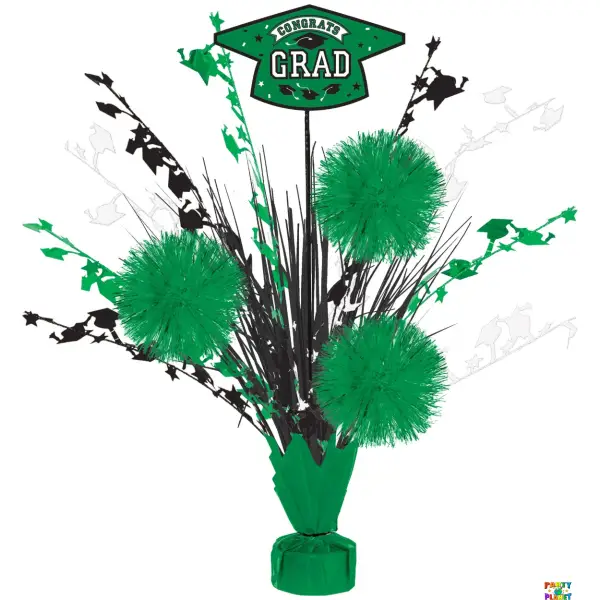 Grad Tinsel Burst Centerpiece - Green