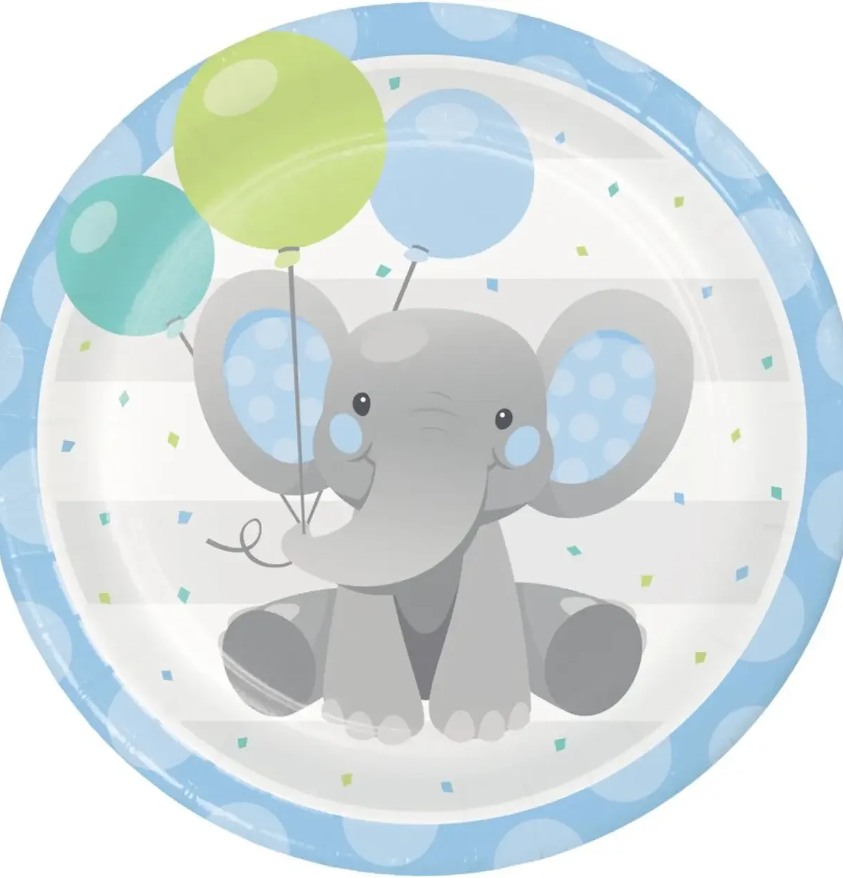 Boy Enchanting Elephant plates 9in. 8ct.