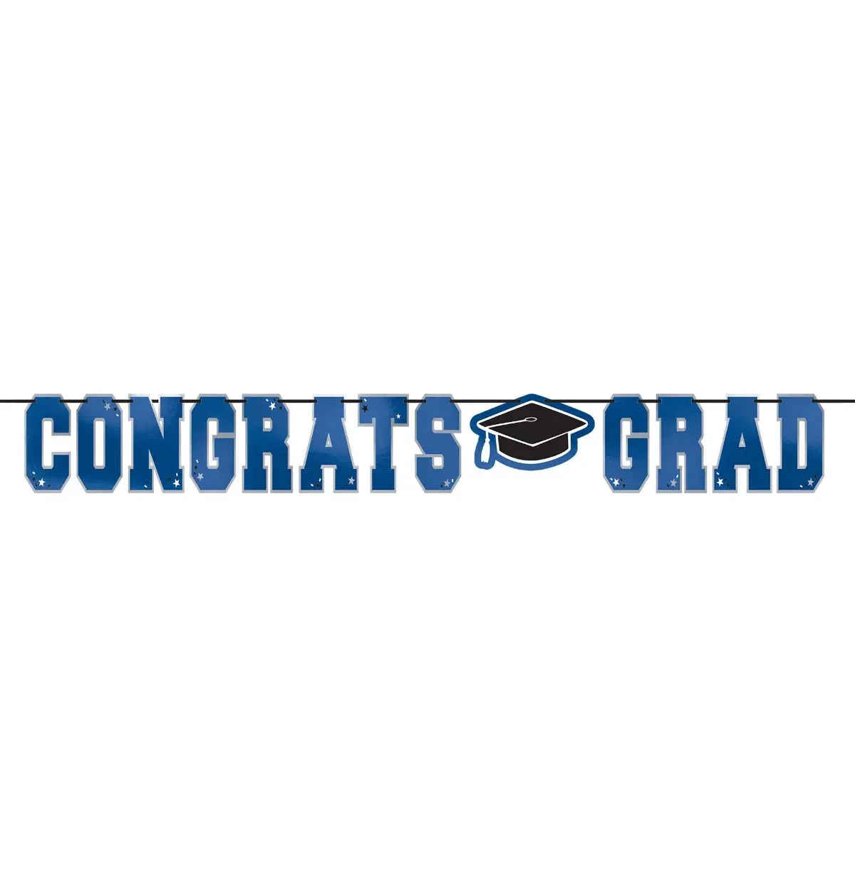 School Spirit Large Foil Letter Banner - Blue
