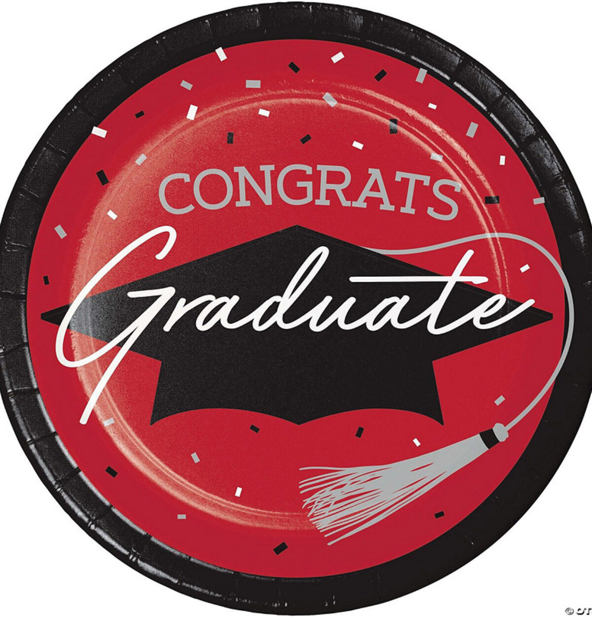 SCHOOL SPIRIT CLASSIC RED PLATE 9IN 18CT.