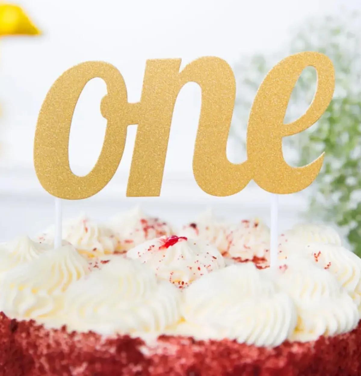 Gold One Cake Topper