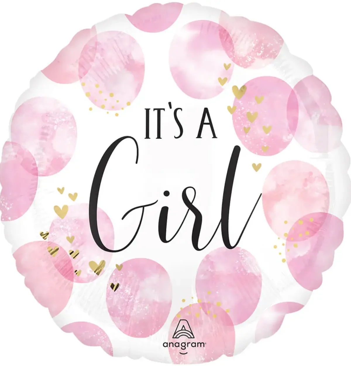 17" Baby Girl Pink Watercolor Balloon #281
