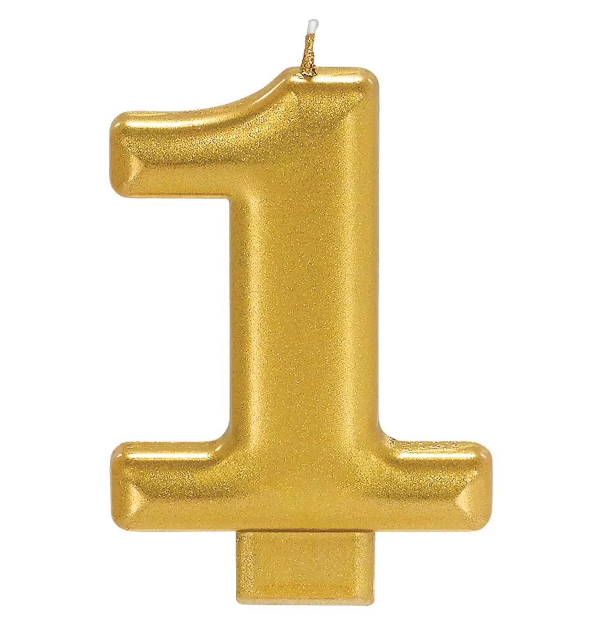 Numeral #1 Metallic Candle - Gold