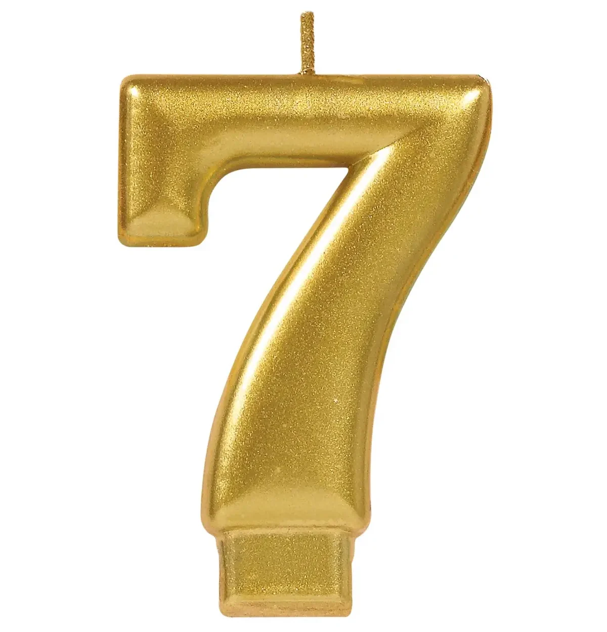 Numeral #7 Metallic Candle - Gold