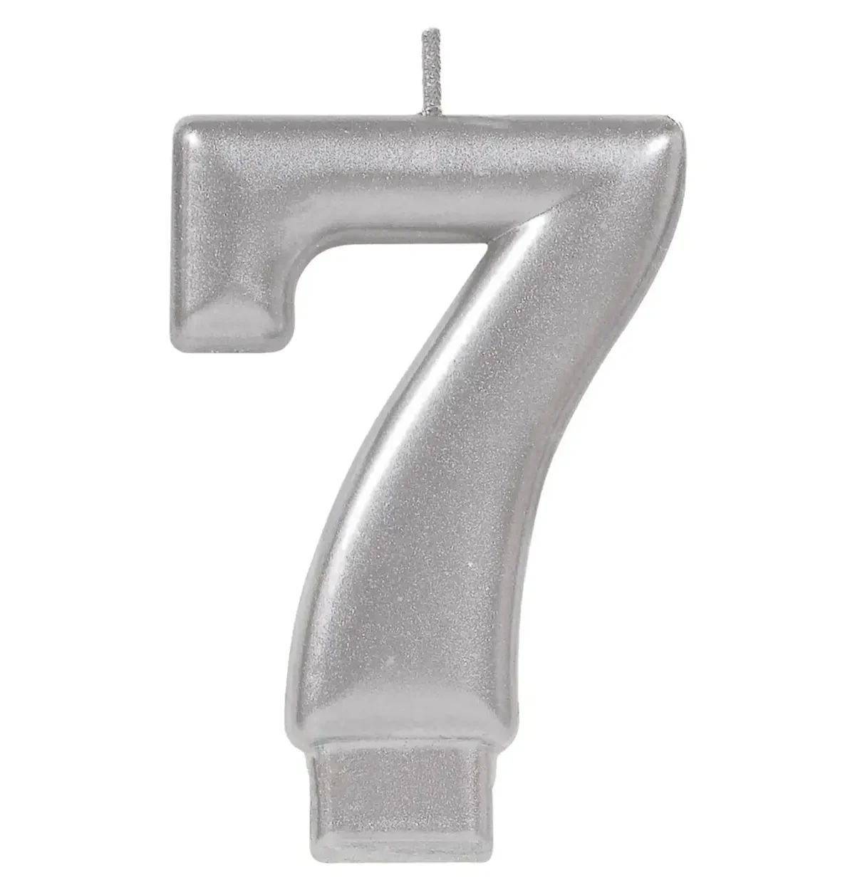 Numeral Metallic Candle #7 - Silver*