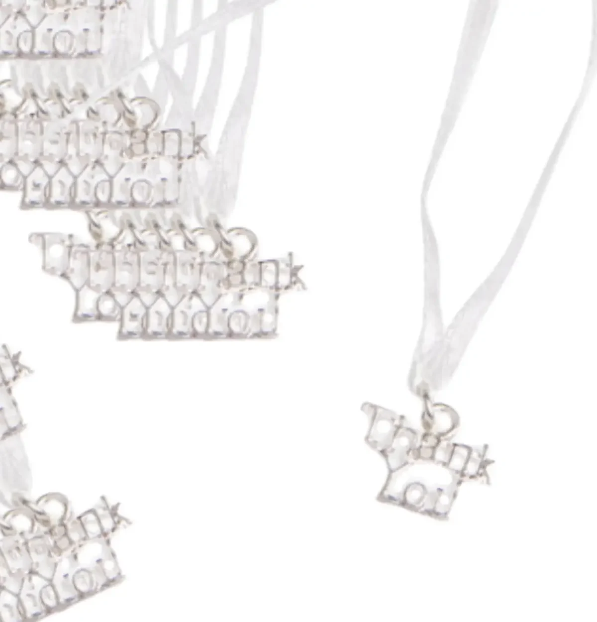 Thank You Charms w/Ribbon 12ct