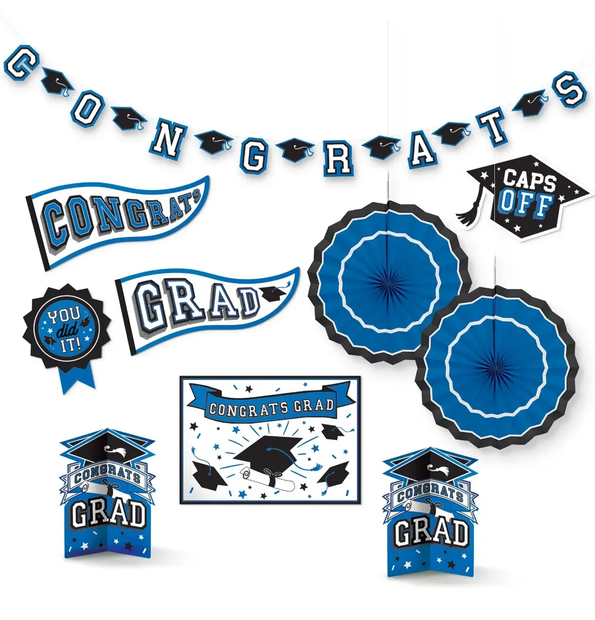 Grad Room Decorating Kit - Blue