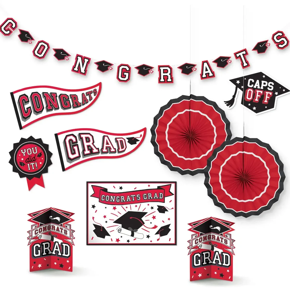 Grad Room Decorating Kit - Red