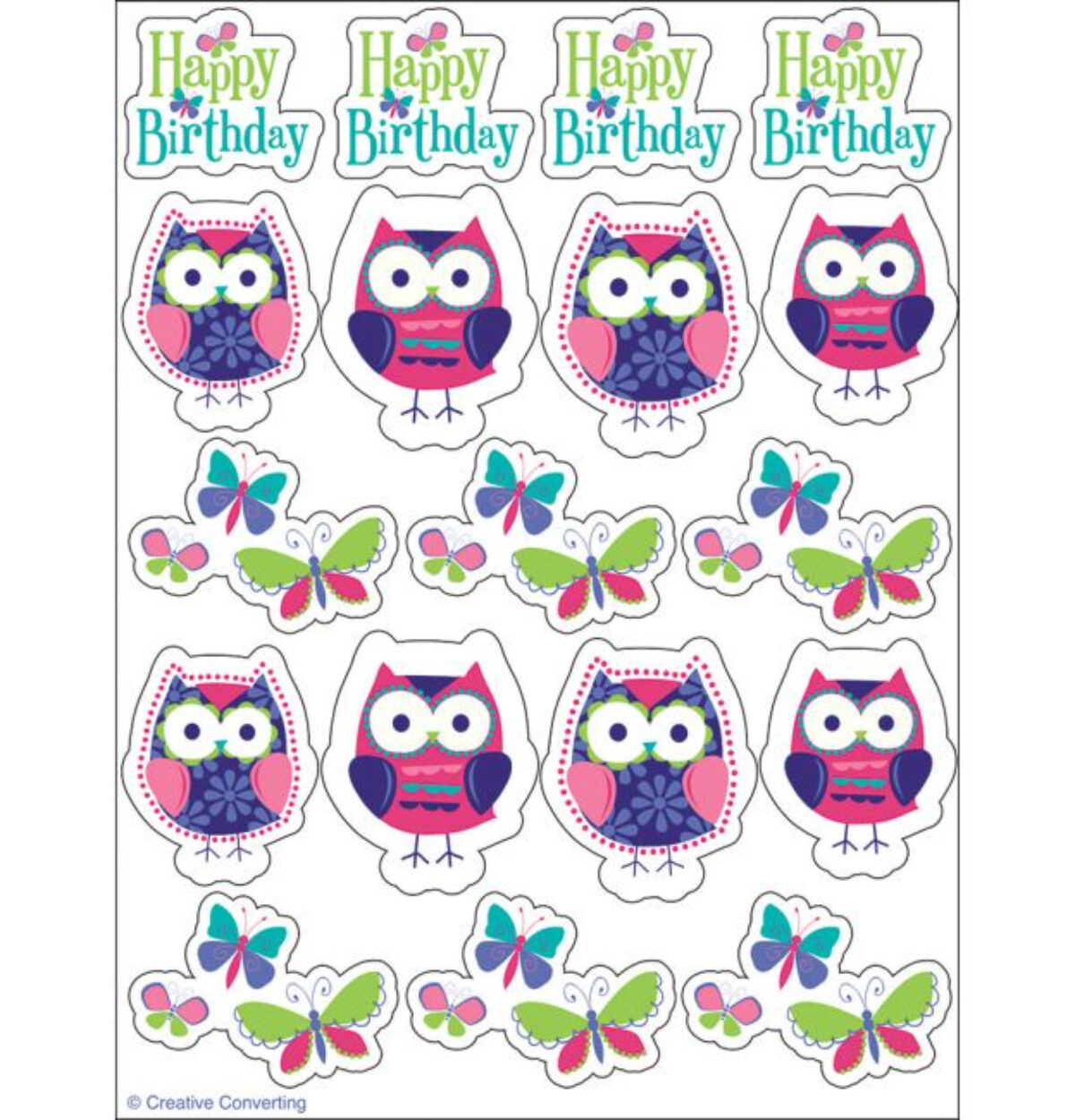 Owl Pal Bday Value Stickers