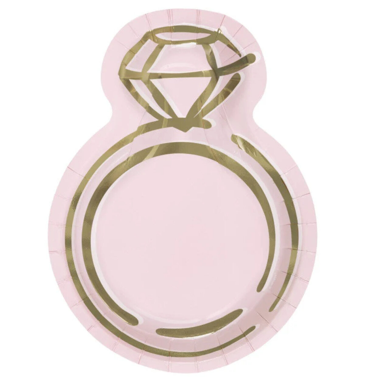 Ring Shaped 9.25" Plates 8ct. - Foil Stamping