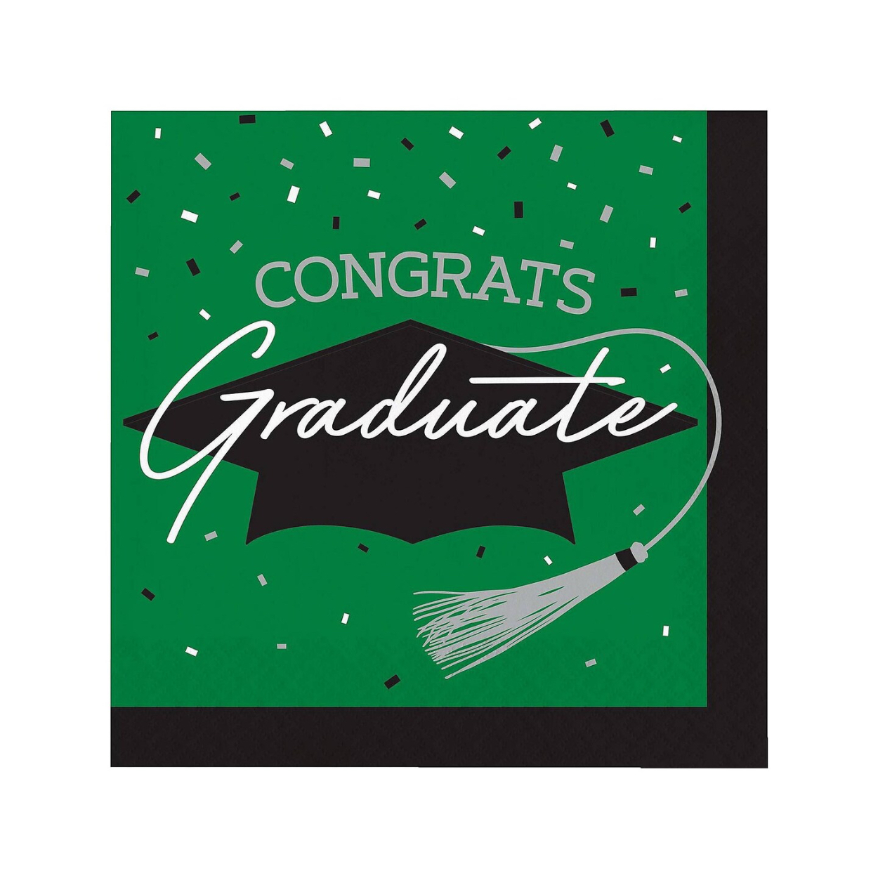 282255444047664-1-1.jpg SCHOOL SPIRIT EMERALD GREEN LUNCH NAPKIN 36CT. 2PLY - Image 1