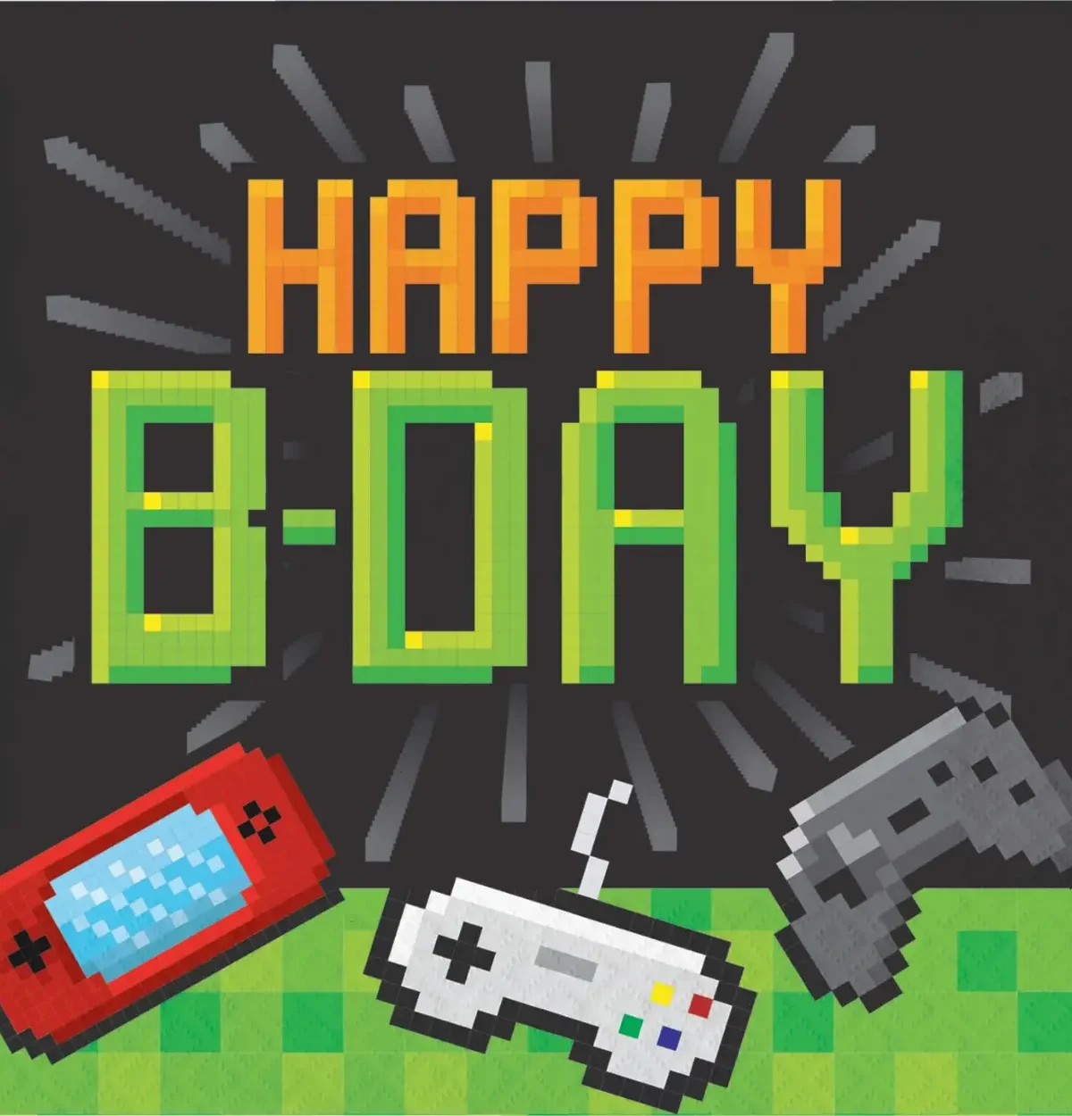 GAMING PARTY HAPPY B-DAY LUNCH NAPKINS 16CT.