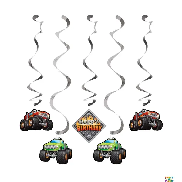 Monster Truck Rally Dizzy Danglers 5PCS
