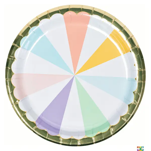 Pastel Celebrations Scalloped 9" Plates 8ct