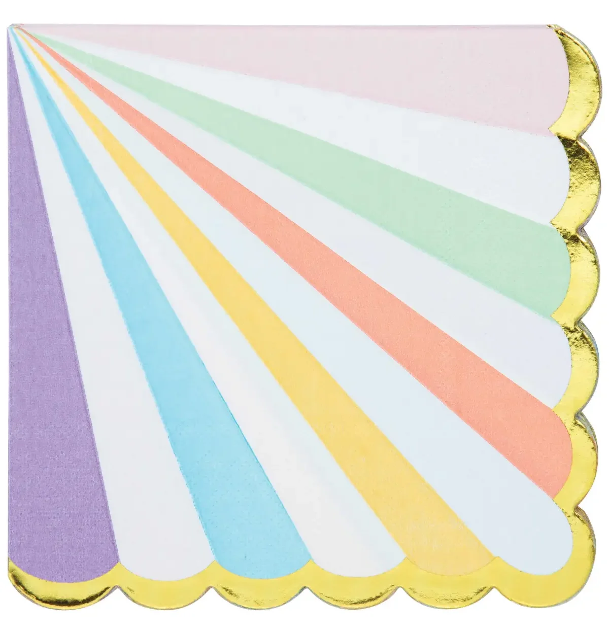 Pastel Celebrations Scalloped Lunch Napkins 16ct
