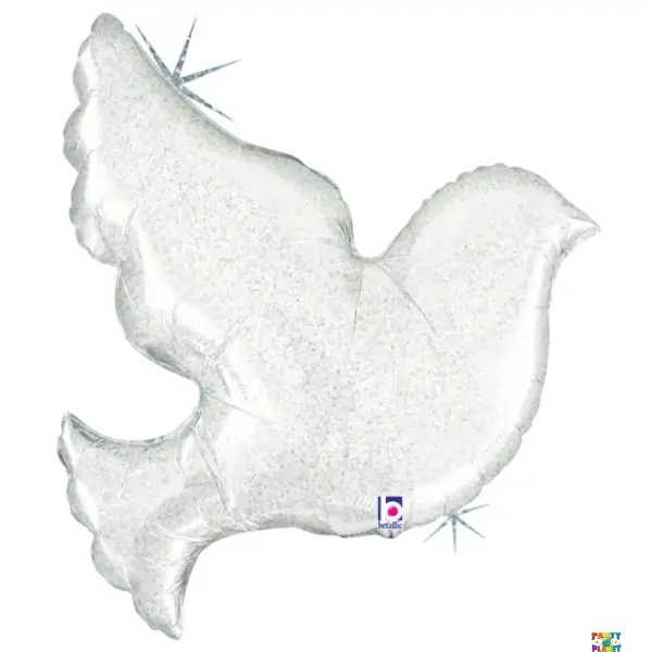 34" Pearl White Dove Balloon #267