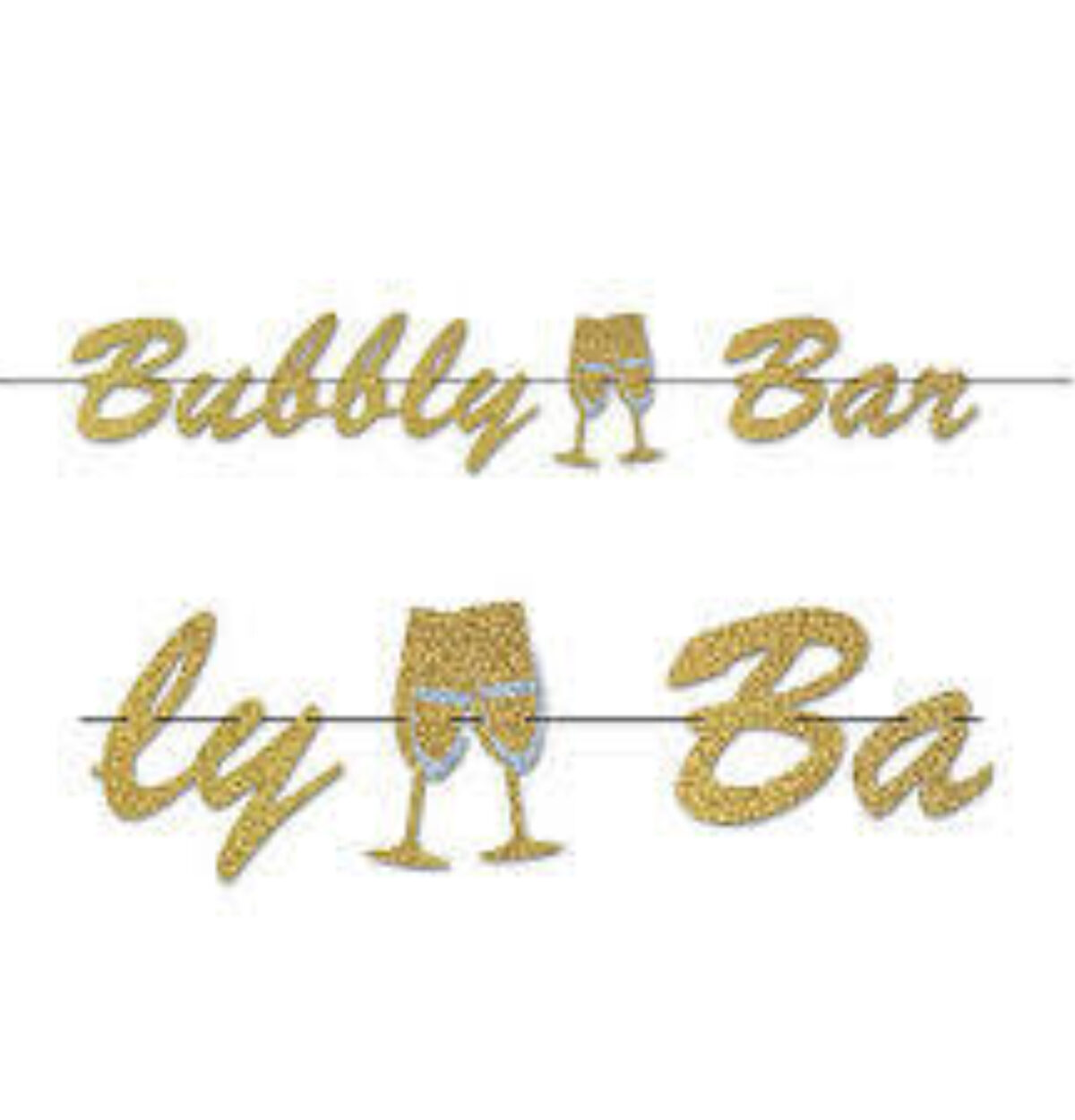Bubbly Bar Streamer Banner 7" x 5'