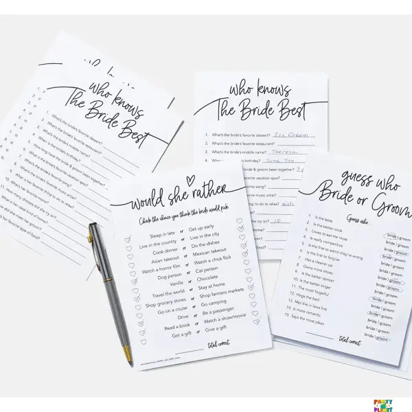 Something Blue Bridal Shower Games