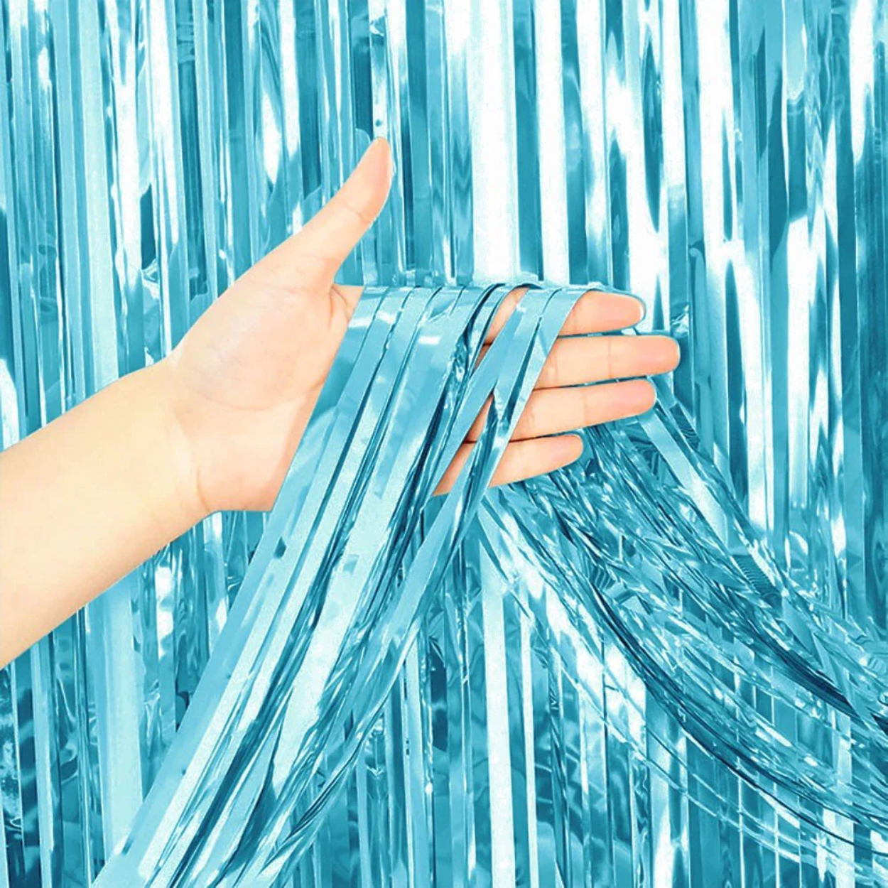 3ft-x-65ft-foil-fringe-curtain-metallic-light-blue-4213123-jpg.jpg Light Blue Foil Fringe Curtain - Image 1