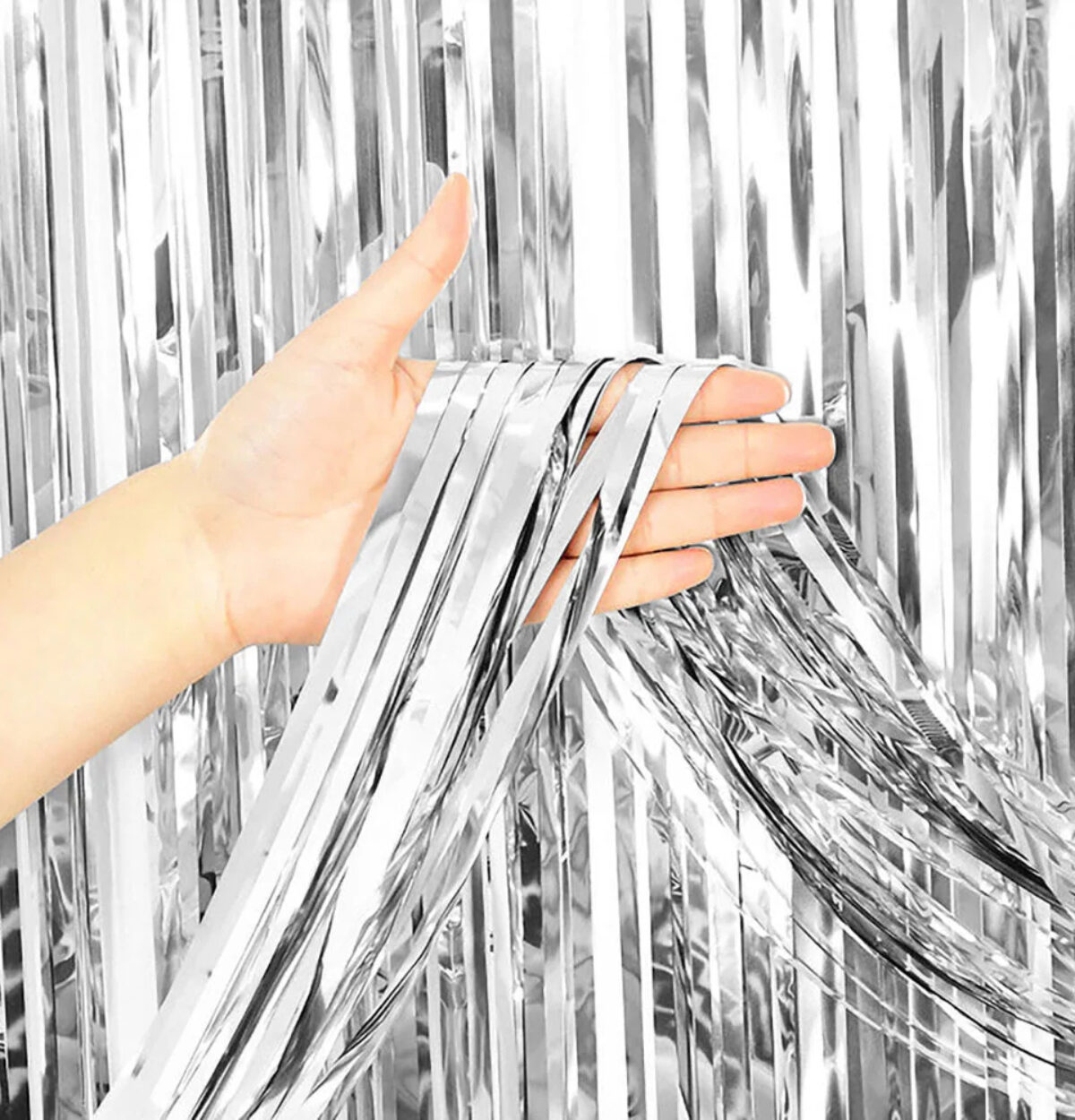 Silver Foil Door Curtain 36" x 96"