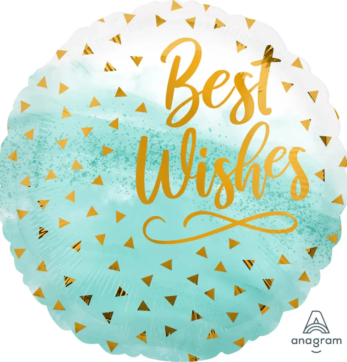 17" Best Wishes Gold Confetti Balloon #415