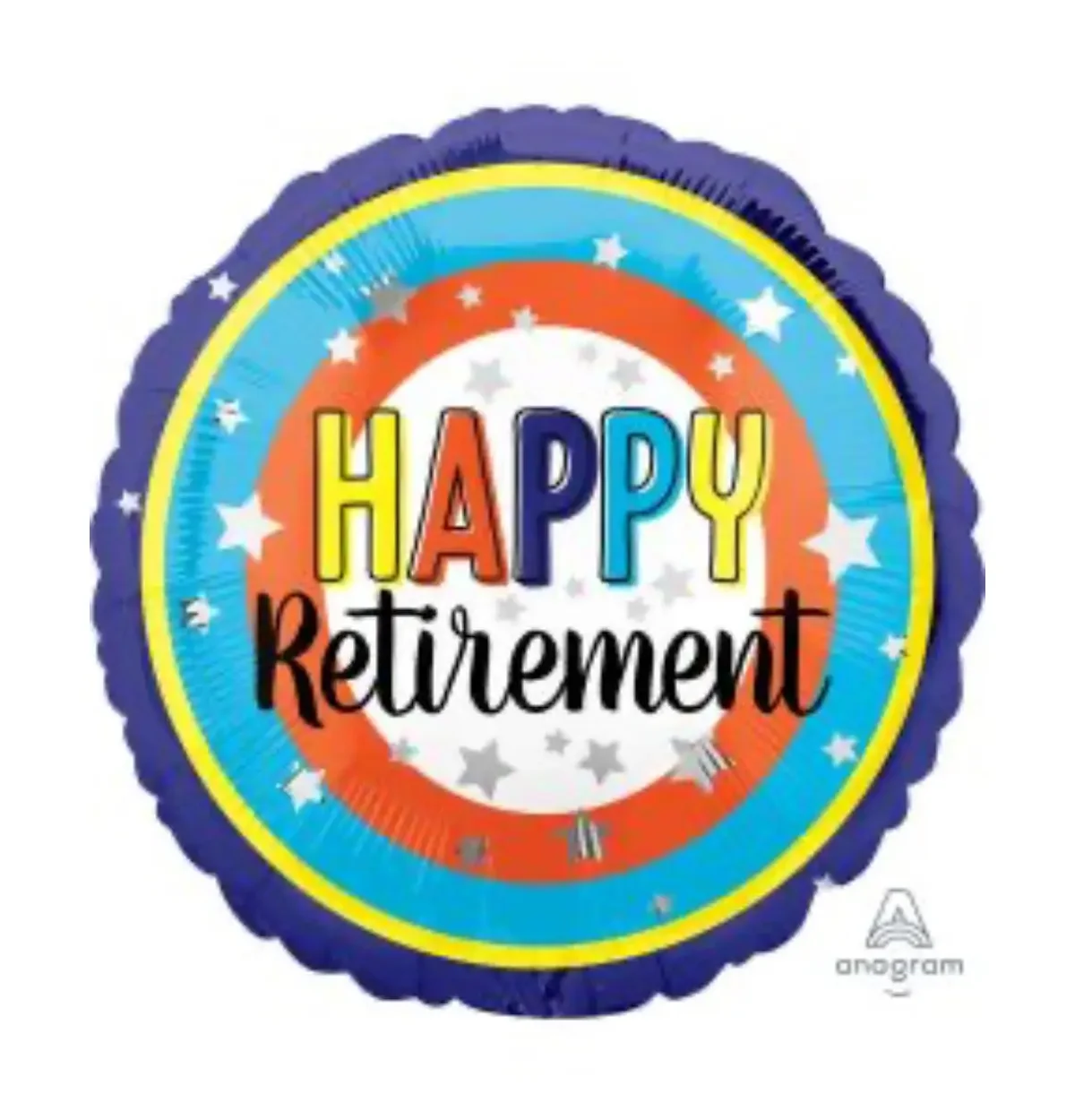 17" Happy Retirement Circles Balloon #432