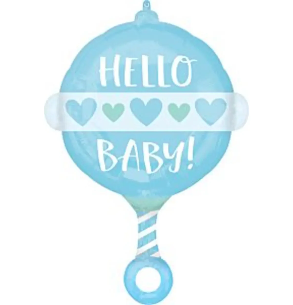 24" Baby Boy Rattle Balloon Shape #287