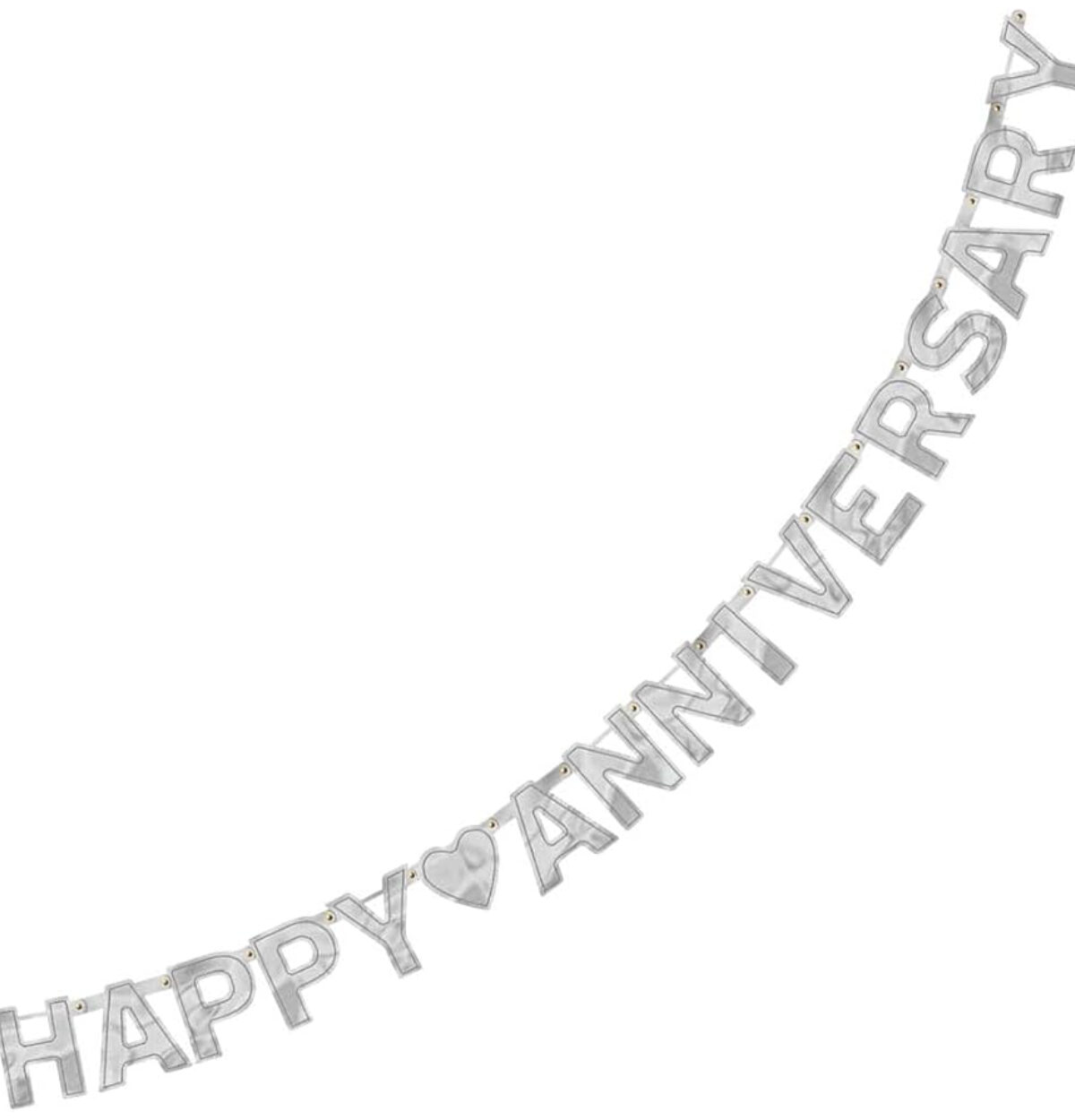 Anniversary Letter Banner Silver