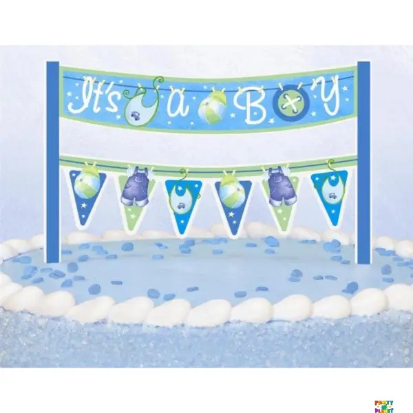 Blue Clothesline Cake Banner