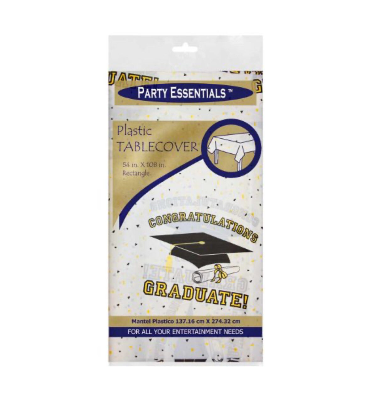 54 x 108 RECTANGULAR TABLE COVER GRADUATION