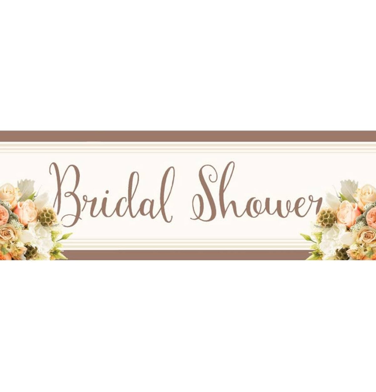 Rose Gold Bouquet Party Banner