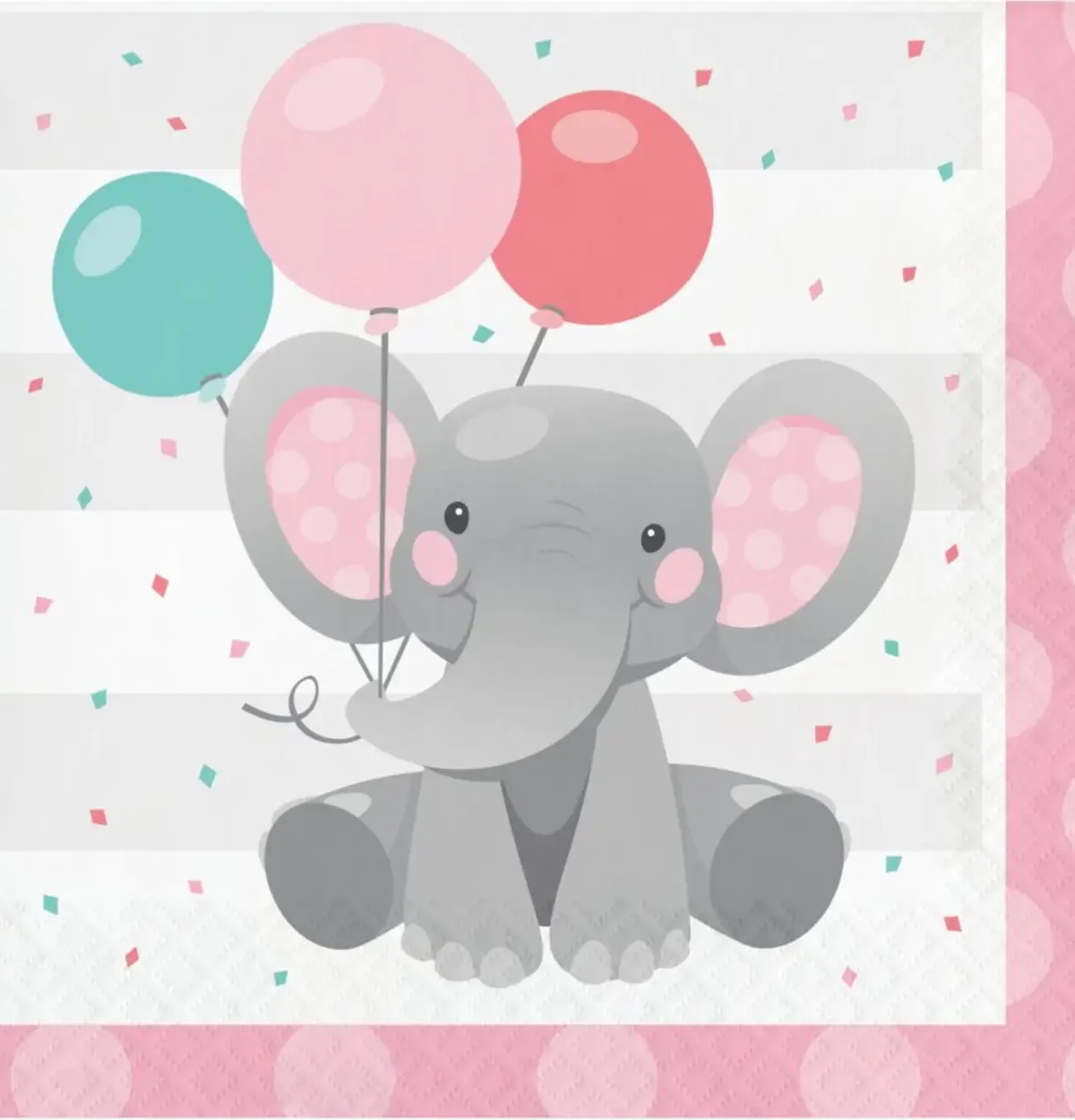 Enchanting Elephant 2P Lunch Napkins 16CT. - Girl