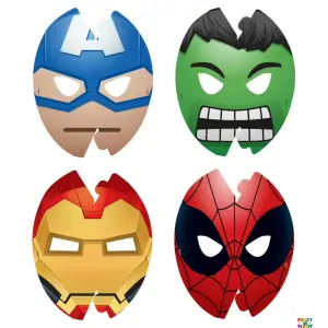 MARVEL EMOTICON PARTY MASKS 8 count. - Image 2