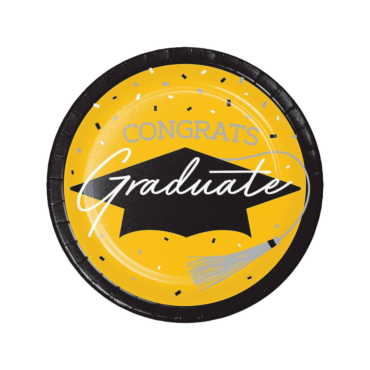 60466057525040-1.jpg SCHOOL SPIRIT SCH BUS YELLOW PLATE 9IN 18CT. - Image 1