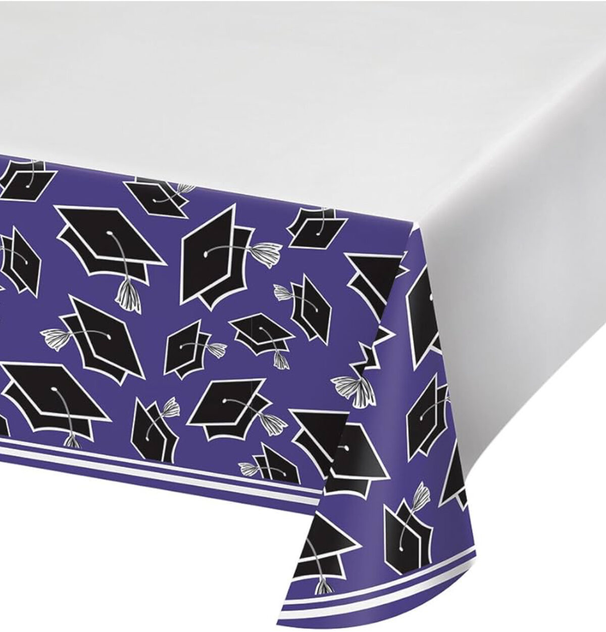 Purple School Spirit Plastic Table Cover