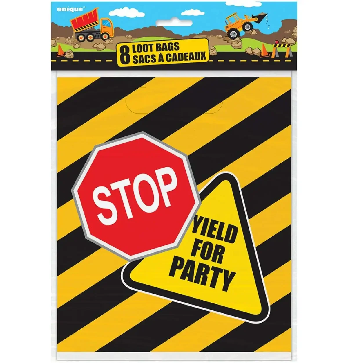 CONSTRUCTION PARTY LOOT BAGS 8CT