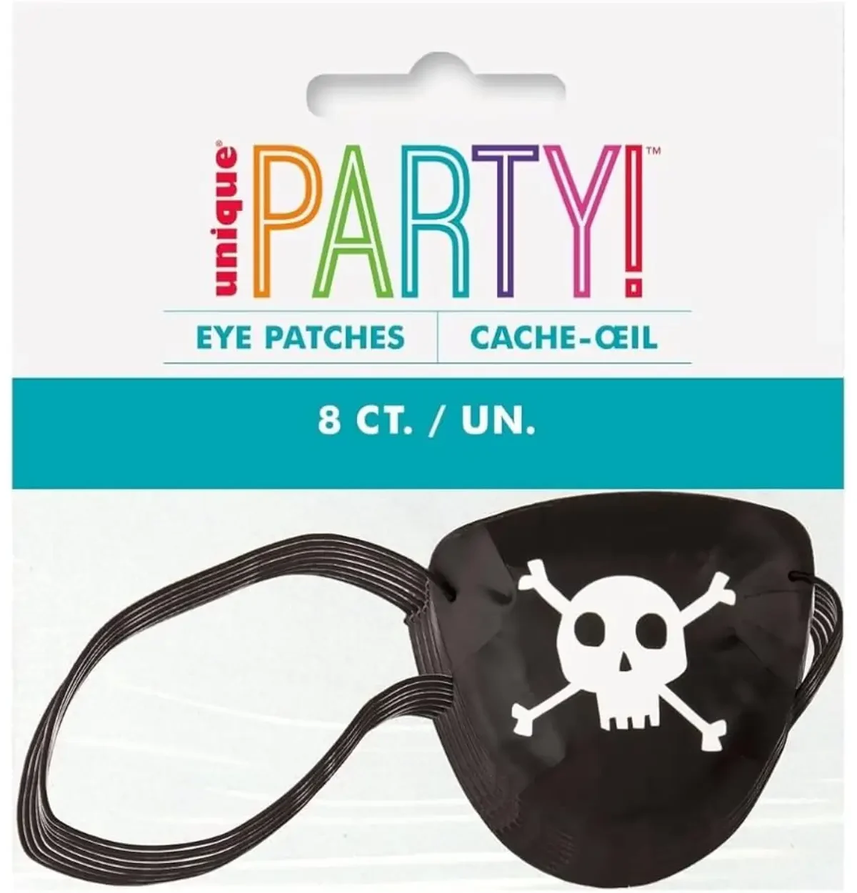 Plastic Pirate Eye Patch Favors 8ct.