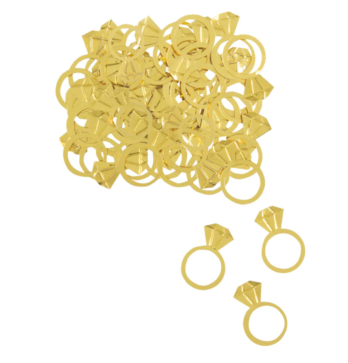 Large Gold Diamond Ring Foil Confetti .5oz