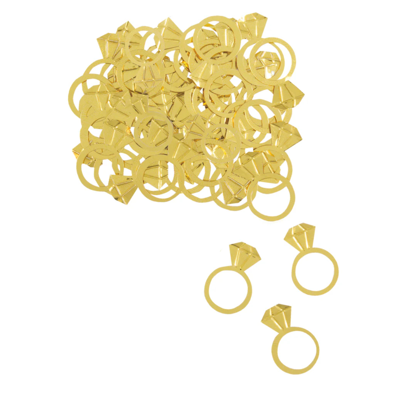 63682_1024x1024.jpg Large Gold Diamond Ring Foil Confetti .5oz - Image 1