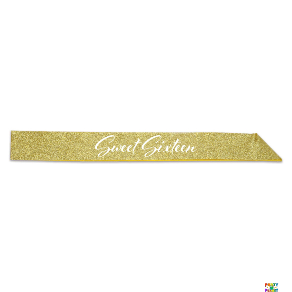 Sweet Sixteen Glittered Sash