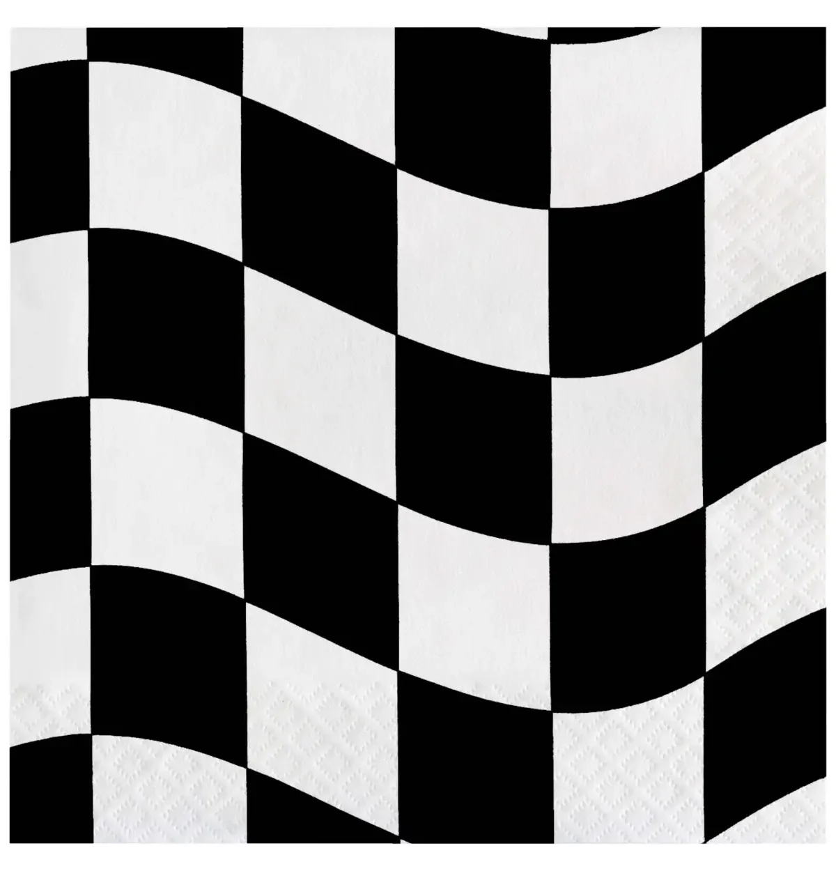 Black White Check Beverage Napkins 16ct.