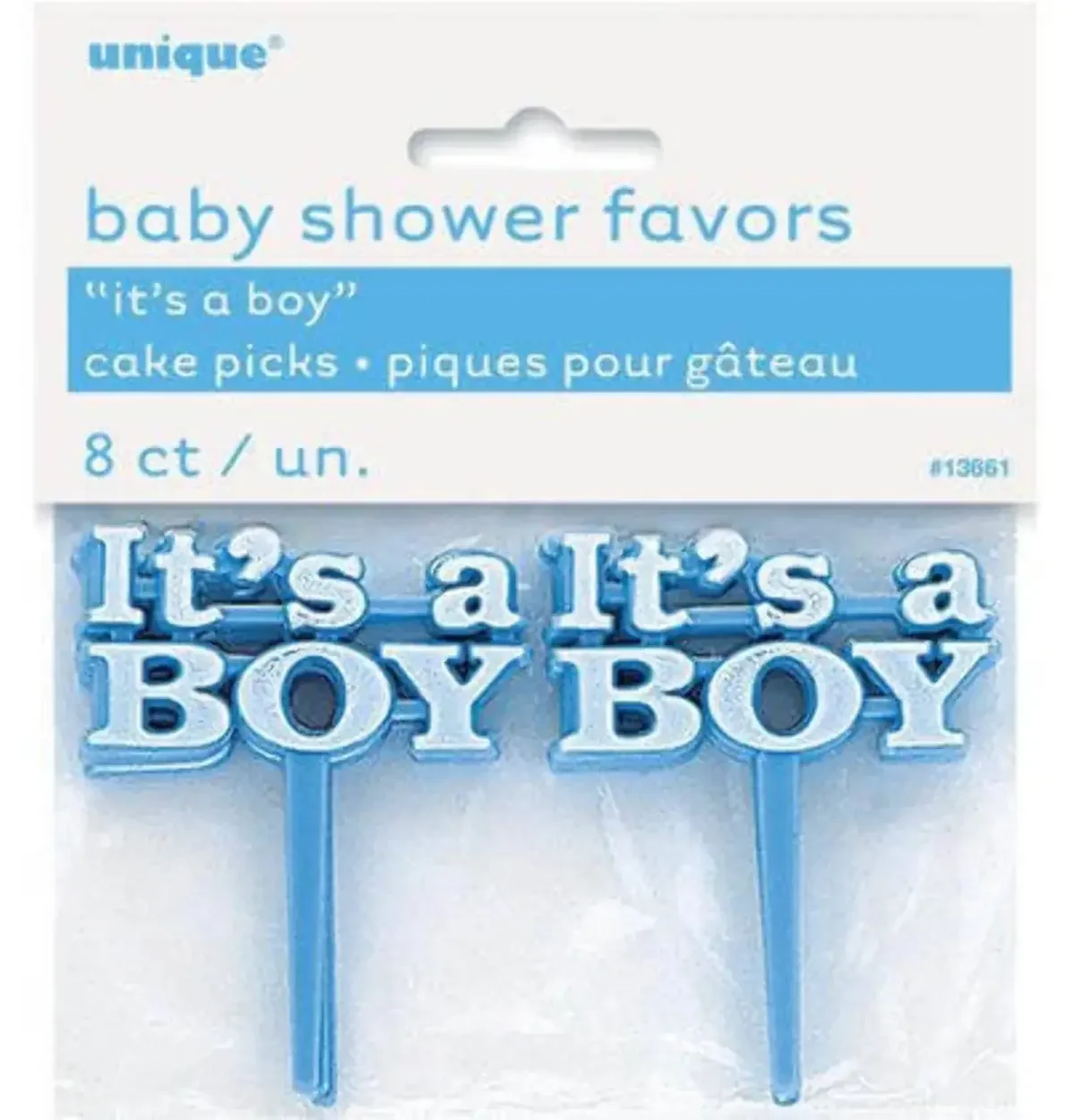 It's a Boy Blue Cake Picks 8ct.