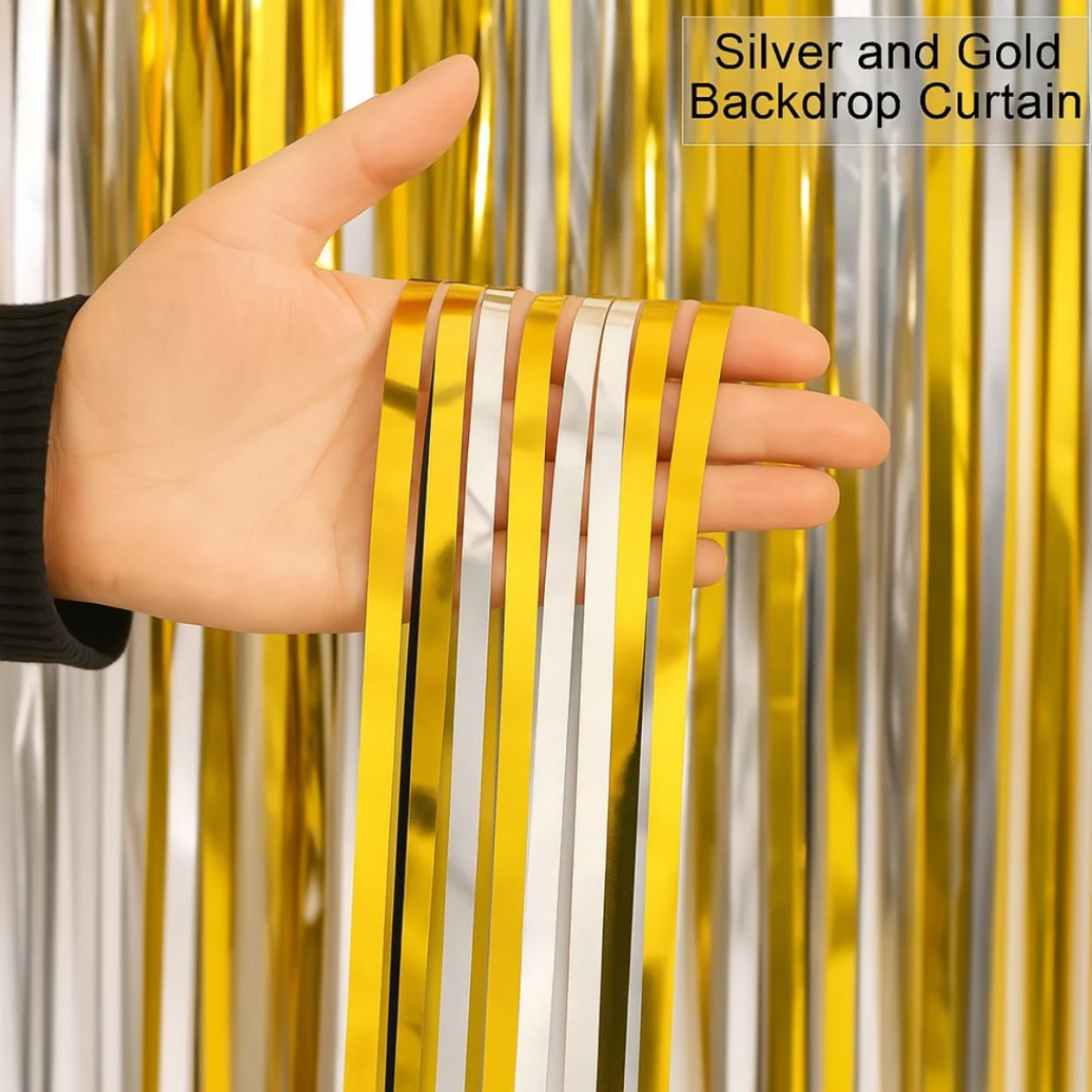 6_d5deca25-956e-4c98-b853-a0b11c036bcc-png.jpg Gold and Silver Foil Door Curtain 36" x 96" - Image 1